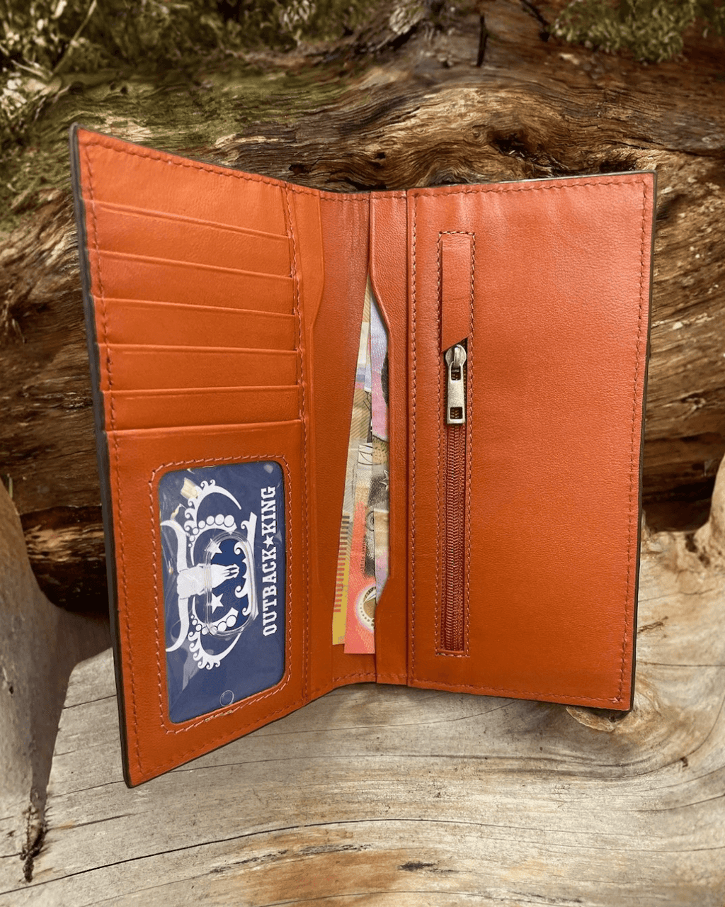 Outback King | Cowboy Wallet | Blue Flame