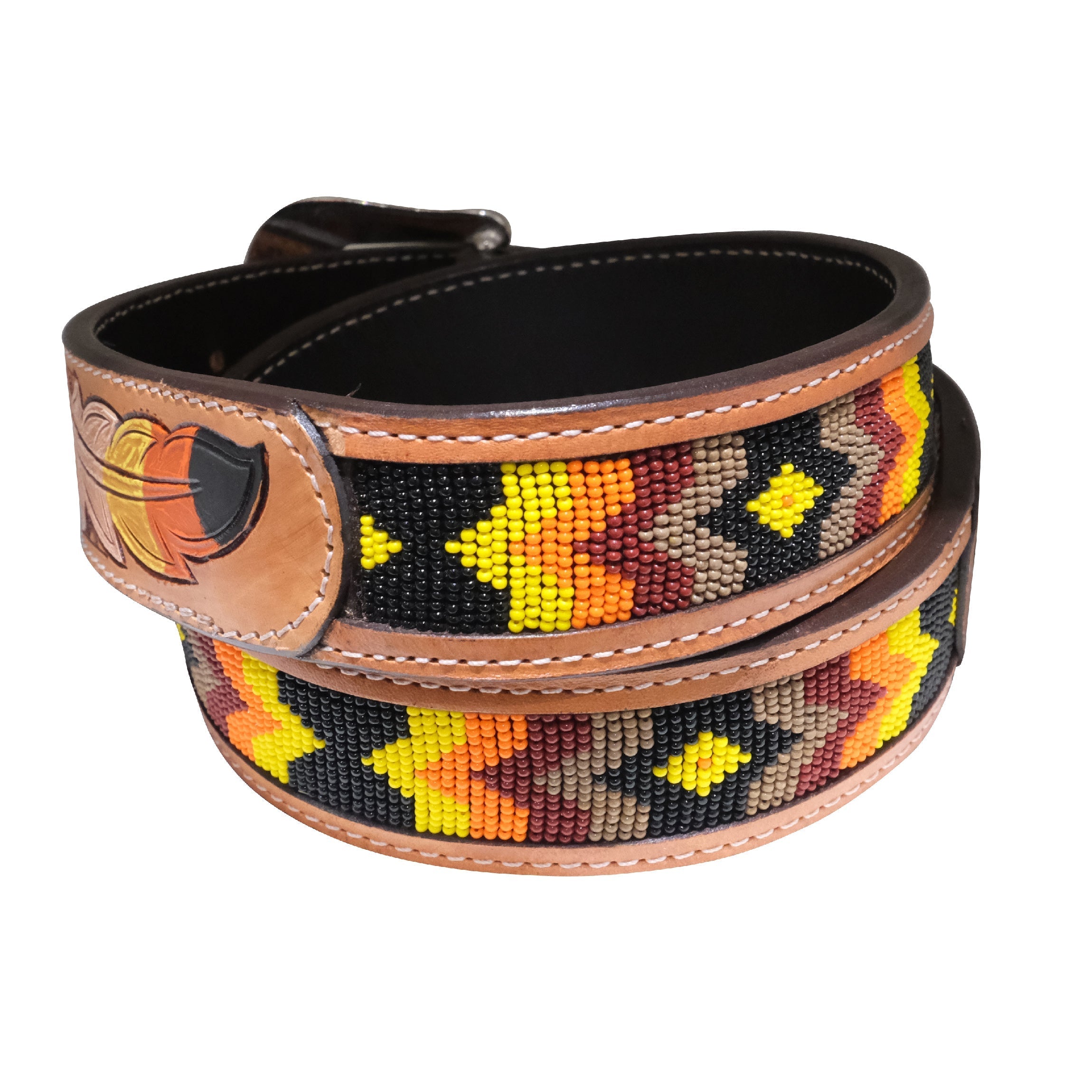 Outback King | Beaded Western Belt | Cockatoo