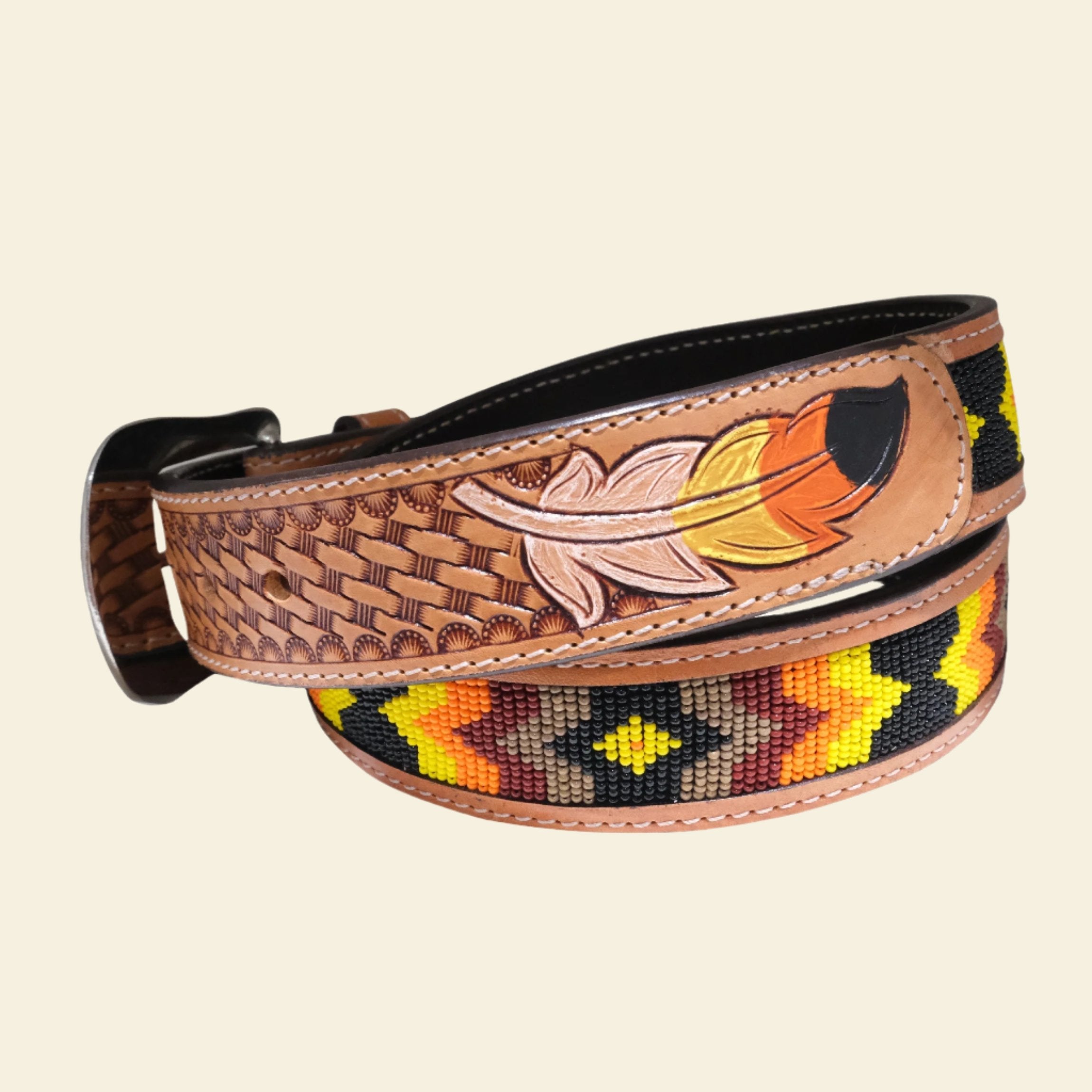 Outback King | Beaded Western Belt | Cockatoo