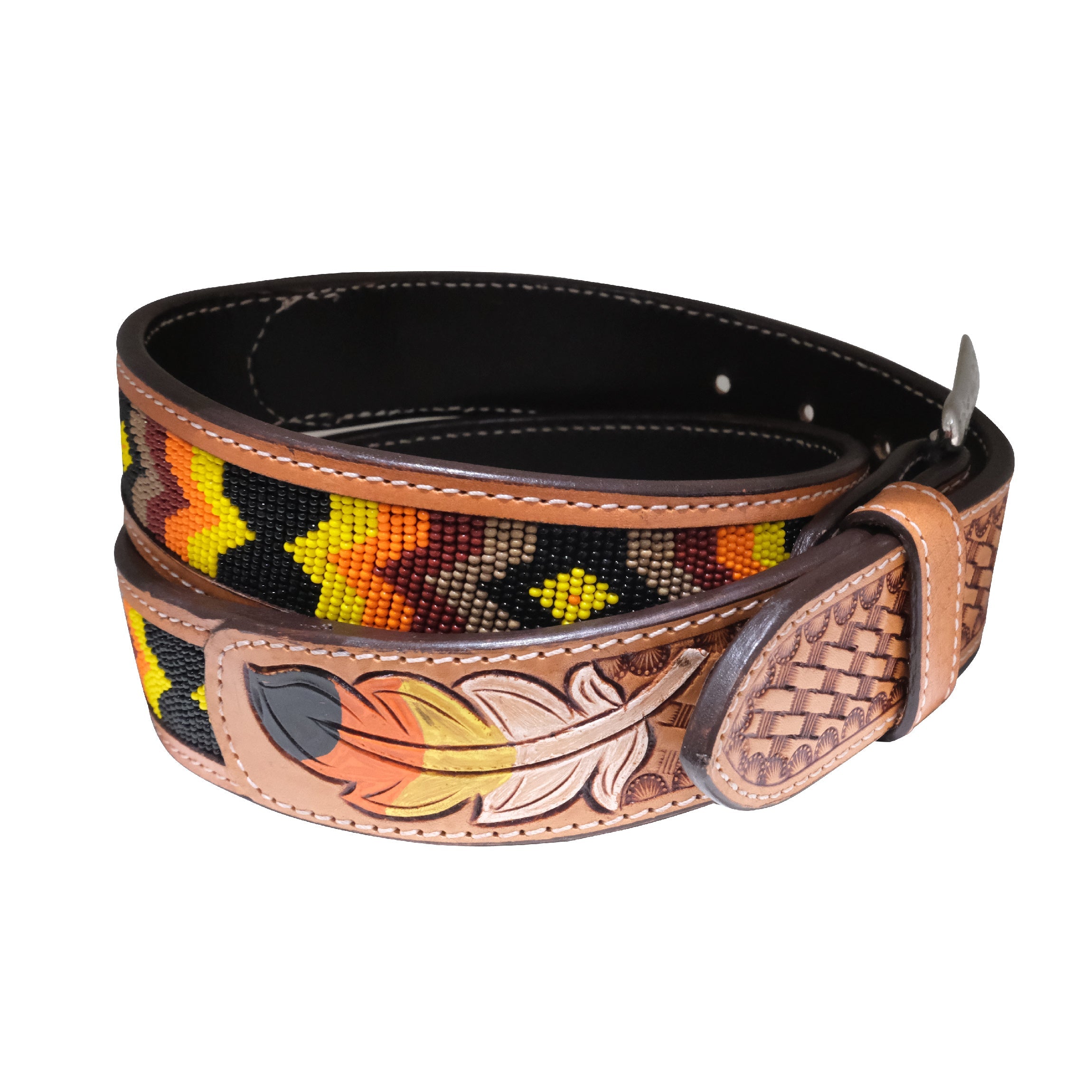 Outback King | Beaded Western Belt | Cockatoo