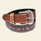 Outback King | Beaded Western Belt | Navaho Diamond