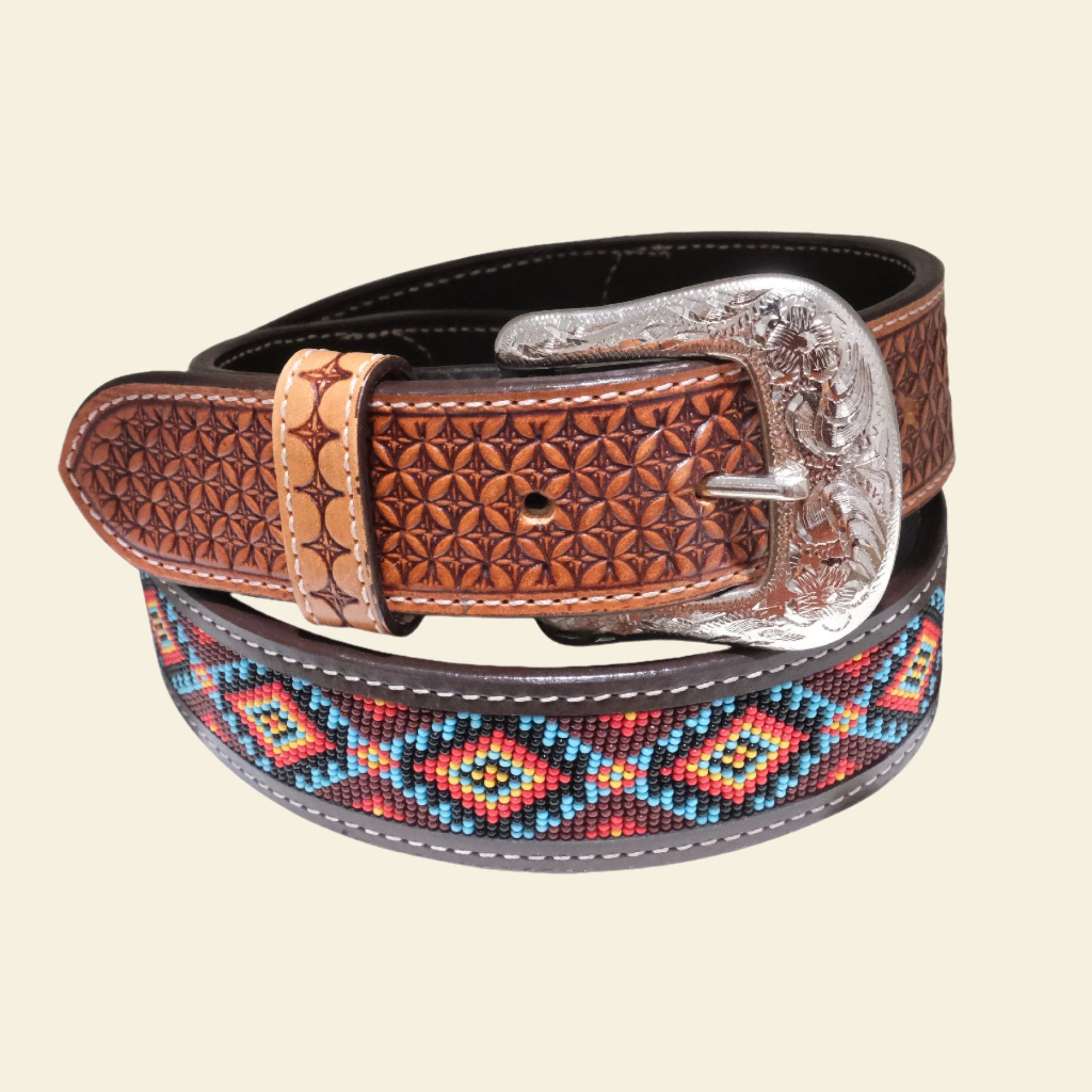 Outback King | Beaded Western Belt | Navaho Diamond