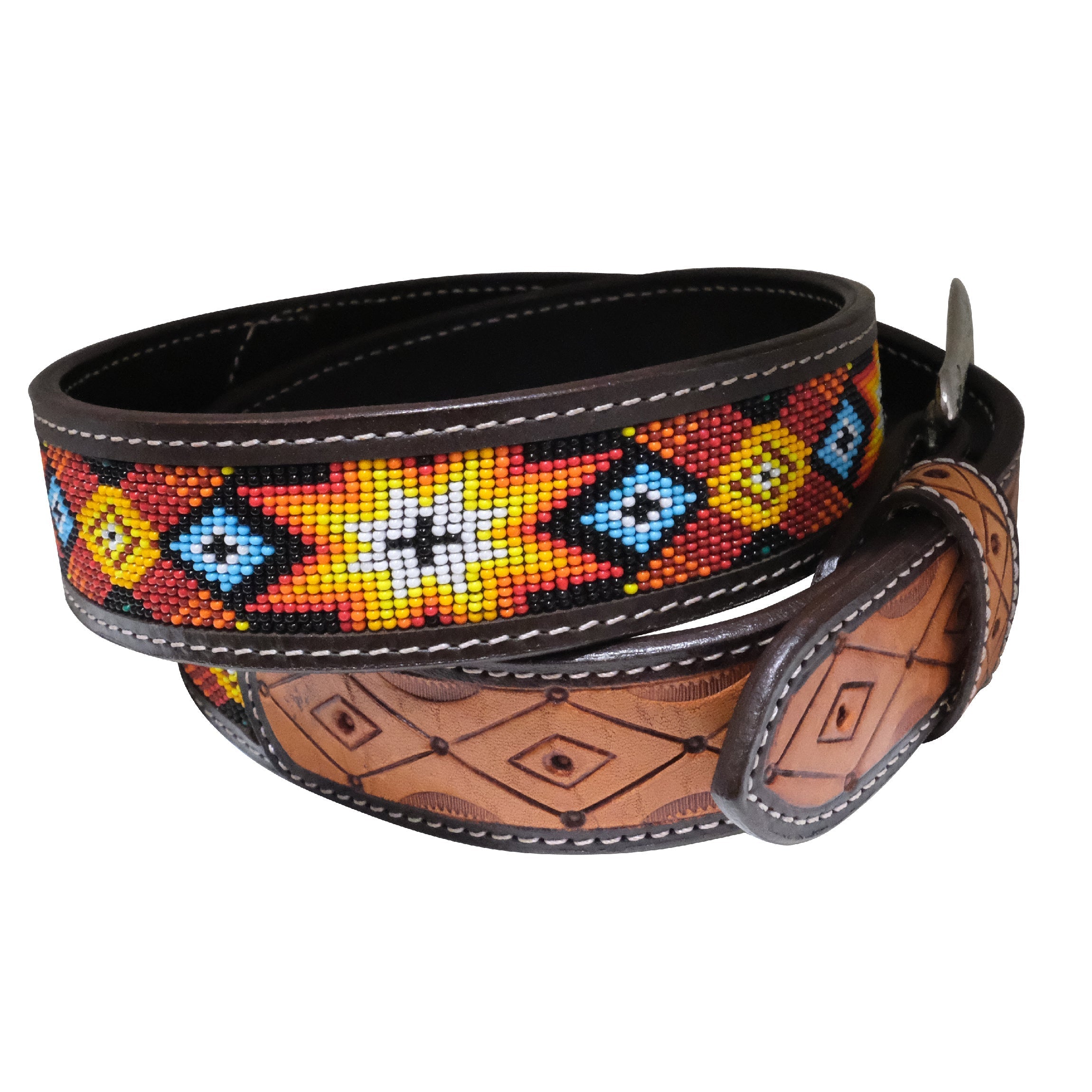 Outback King | Beaded Western Belt | Bright Star