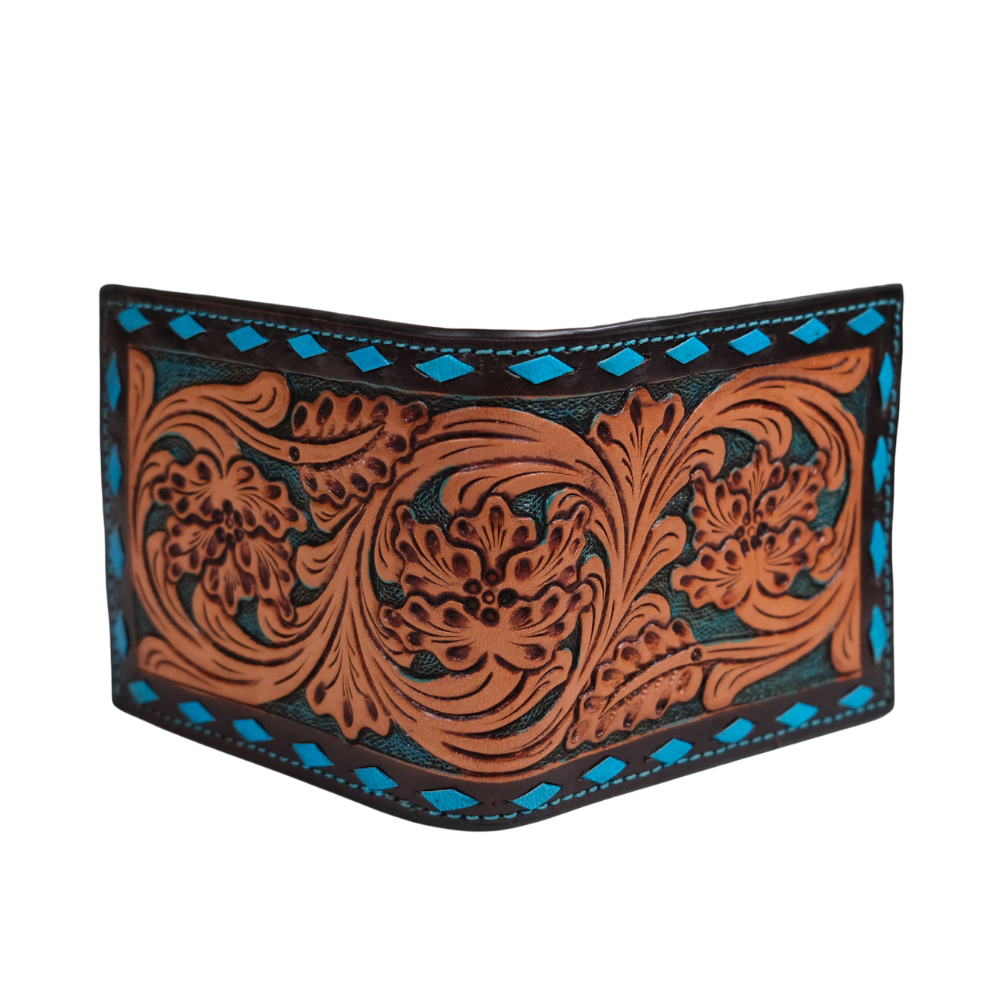 Outback King | Bi-Fold Wallet | Turquoise Buckstitch