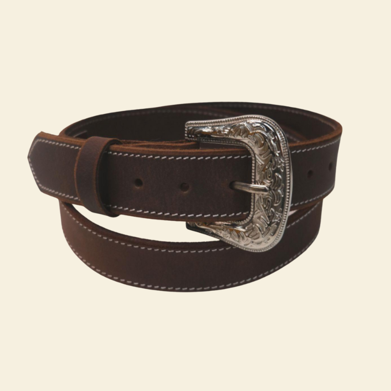 Outback King | Frontier Belt | Stitched Mahogany