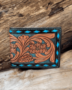 Outback King | Bi-Fold Wallet | Turquoise Buckstitch