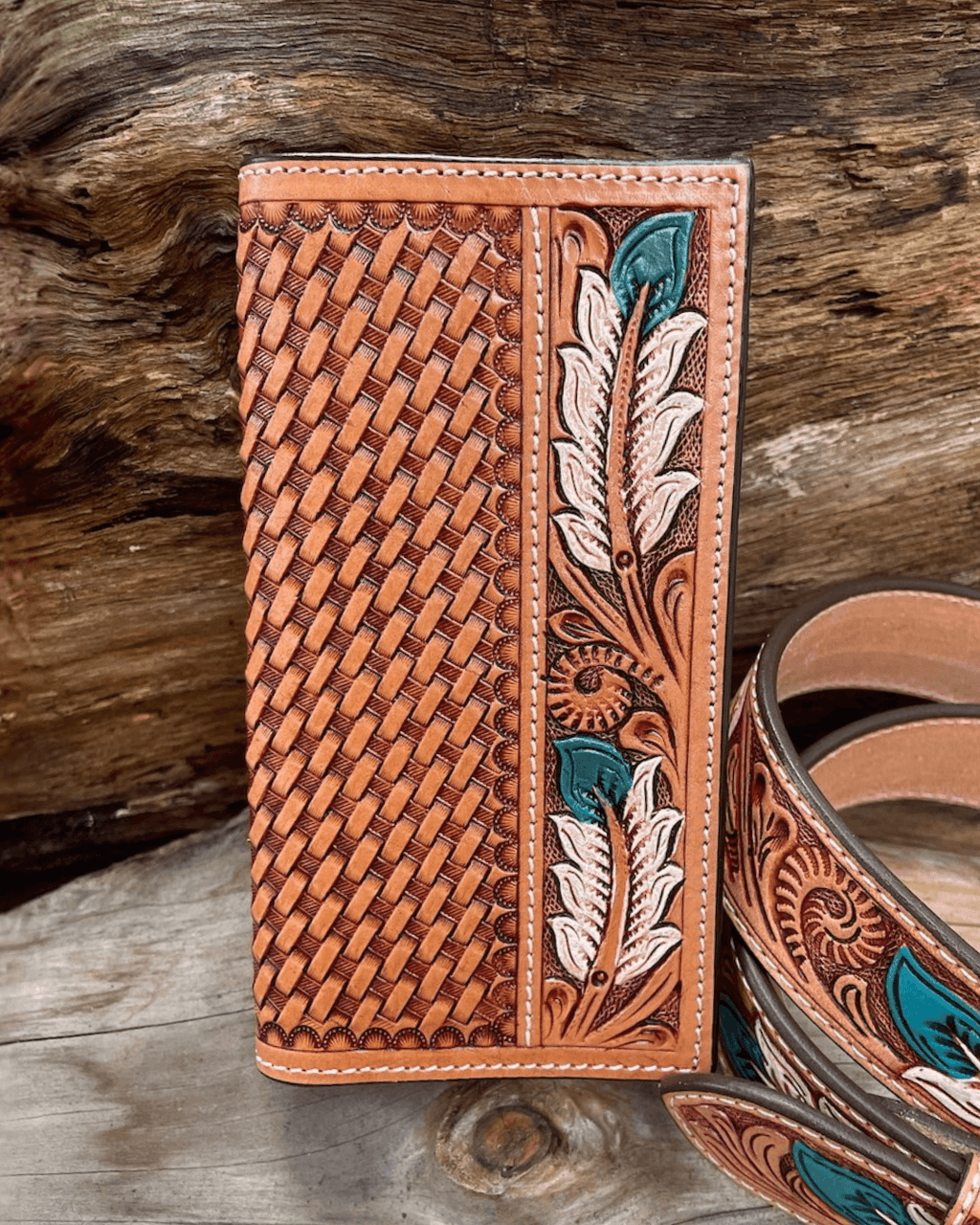 Outback King | Cowboy Wallet | Blue Flame