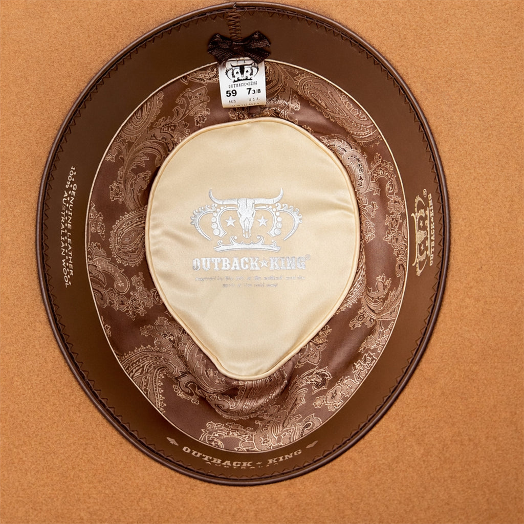 Outback King | Luxury Wool Felt | Big River | Sand