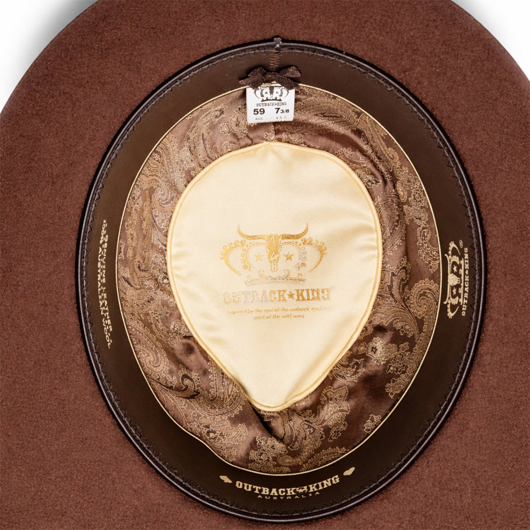 Outback King | Luxury Wool Felt | Big River | Chocolate