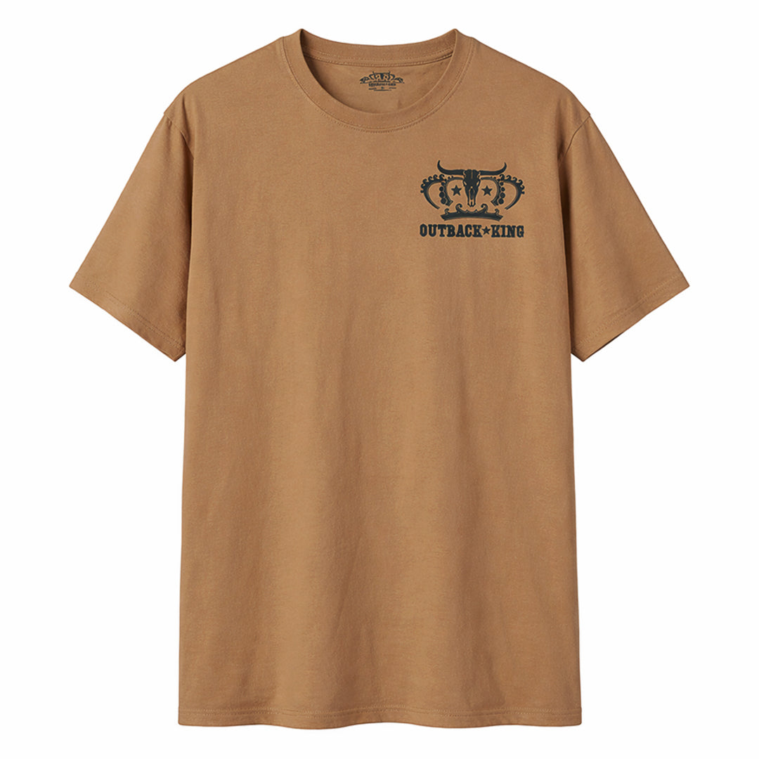 Outback King | Bull Rider | Cowboy Fit T-Shirt | Desert Tan