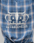 Outback King | Men’s Legend Logo Shirt | Blue/Red Check