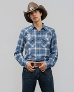 Outback King | Men’s Legend Logo Shirt | Blue/Red Check