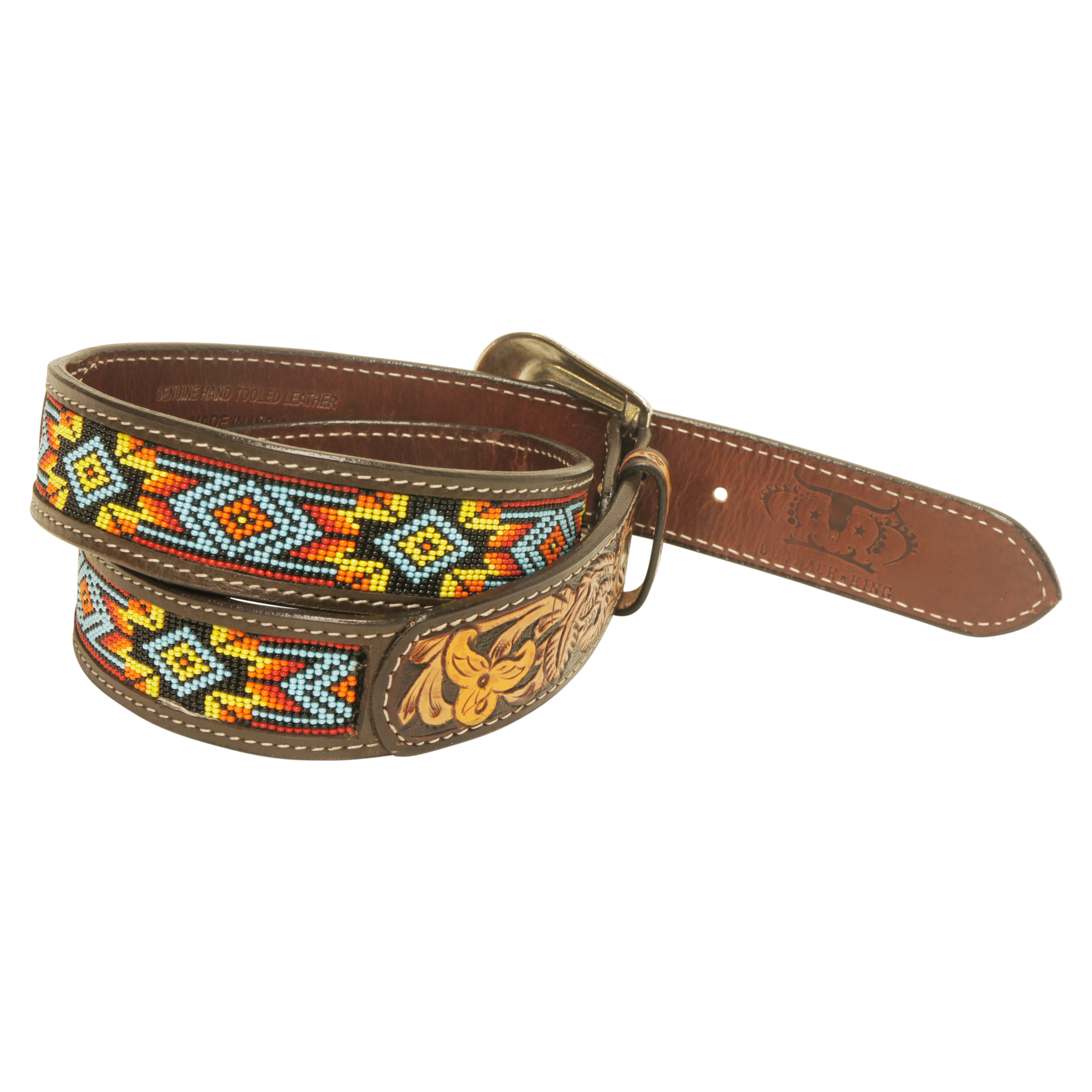 Outback King | Beaded Western Belt | Multi